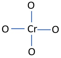 skeleton of CrO4 2- ion